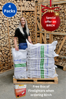 4 Packs of Kiln Dried Logs