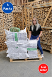 8 Packs of Kiln Dried Logs & 1 FREE kindling sticks