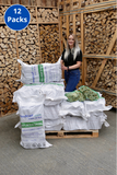 12 Packs of Kiln Dried Logs & 2 FREE kindling sticks.