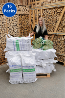 16 Packs of Kiln Dried Logs & 4 FREE Kindling Deal