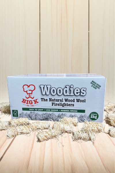 Woodies Natural Wood Wool Fire Lighters 2kg Box